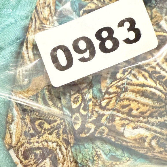 Sara Michelle Teal and Gold Floral Blouse - Picture 7 of 7